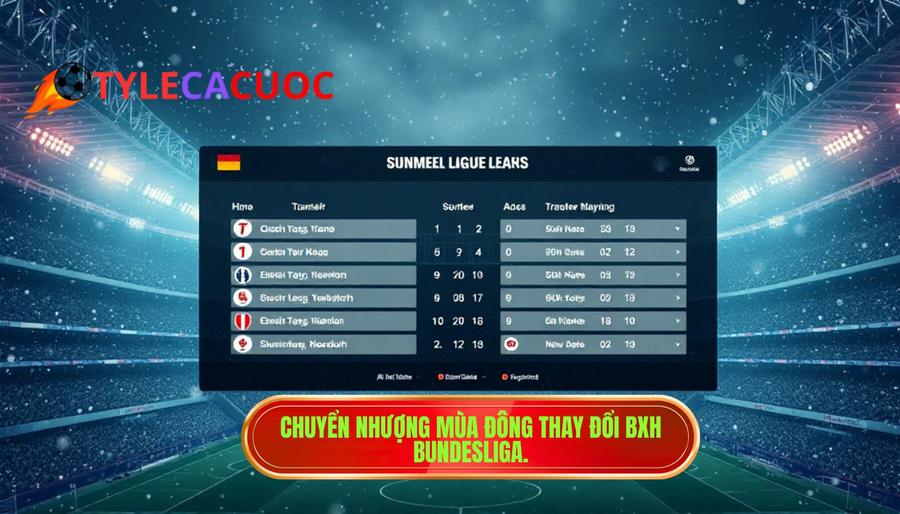 3. Chuyển nhượng mùa đông thay đổi BXH Bundesliga.